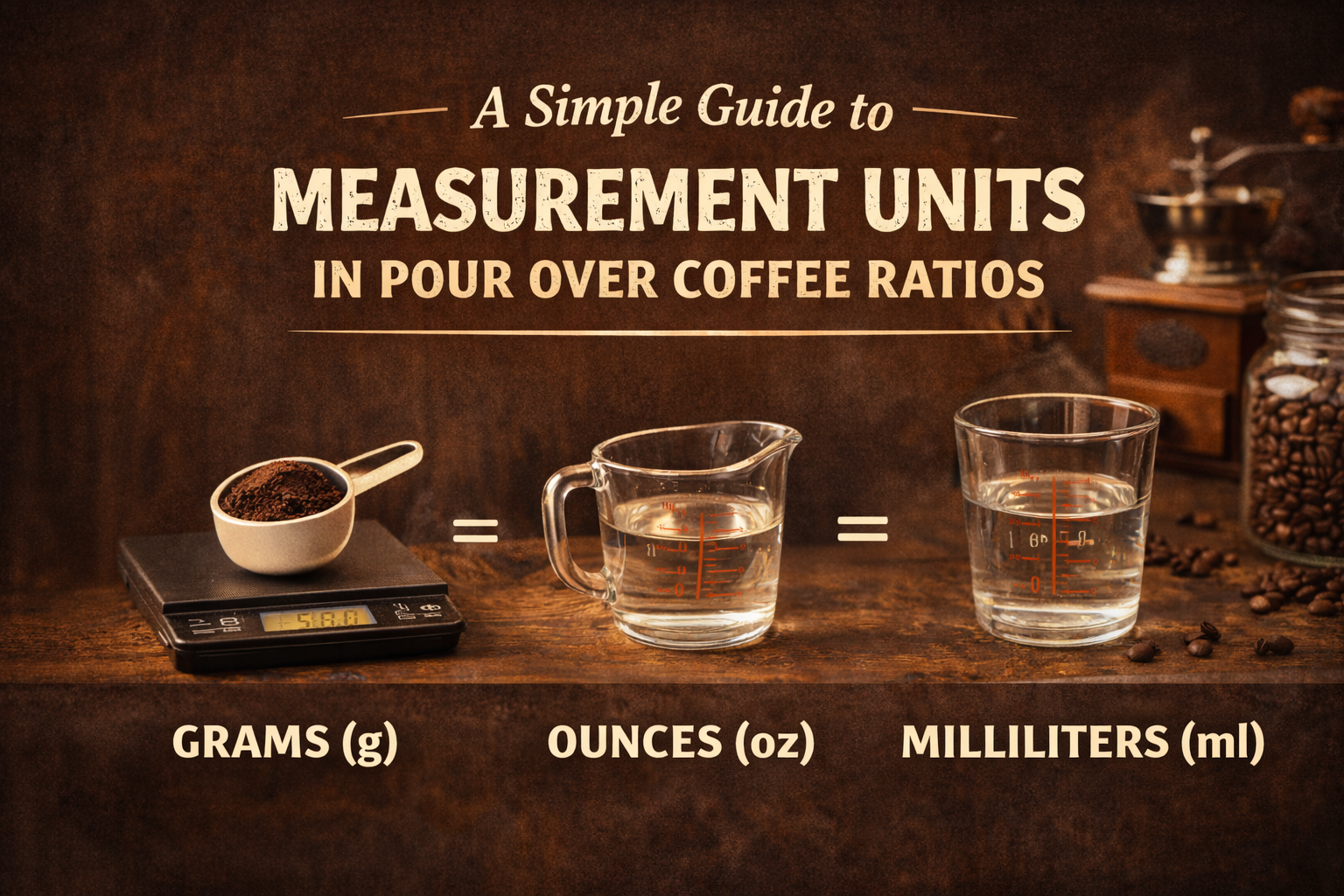 A Simple Guide to Measurement Units in Pour Over Coffee Ratios
