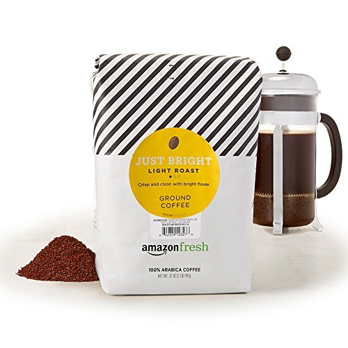 Amazon Fresh Just Bright Whole Bean Coffee [Best Light Roast Arabica Beans]