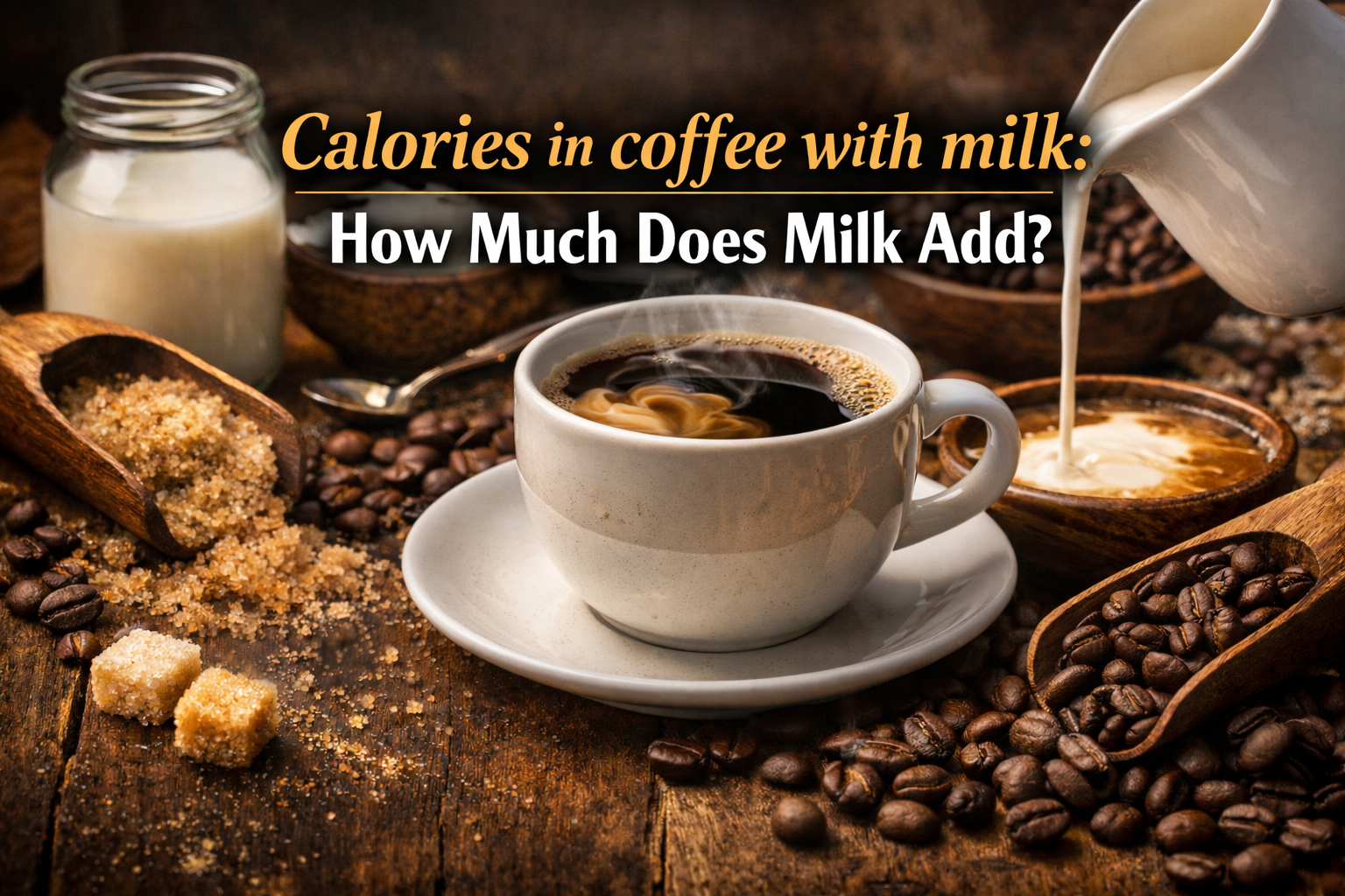 Calories in coffee with milk How Much Does Milk Add