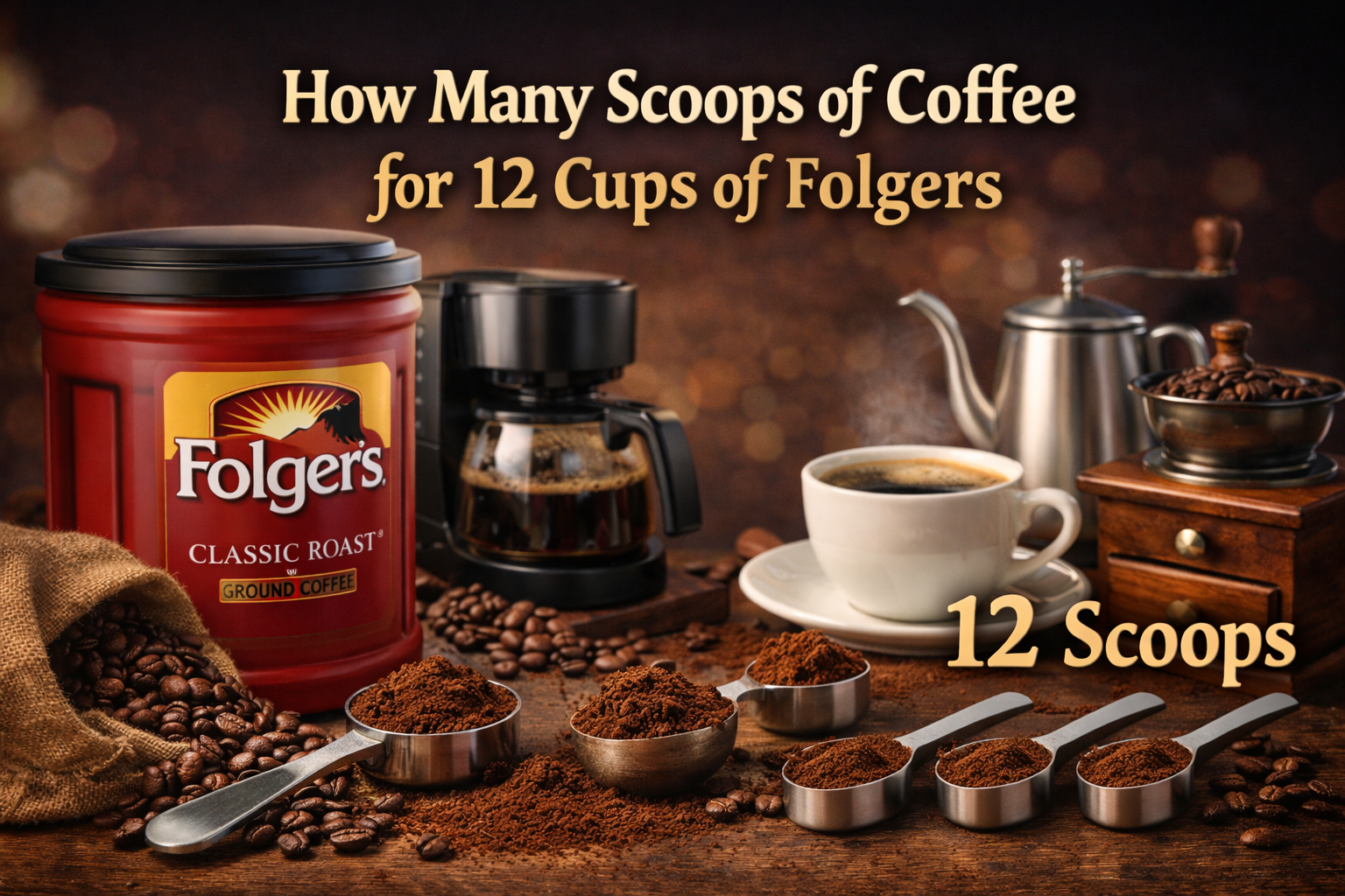 How Many Scoops of Coffee for 12 Cups of Folgers