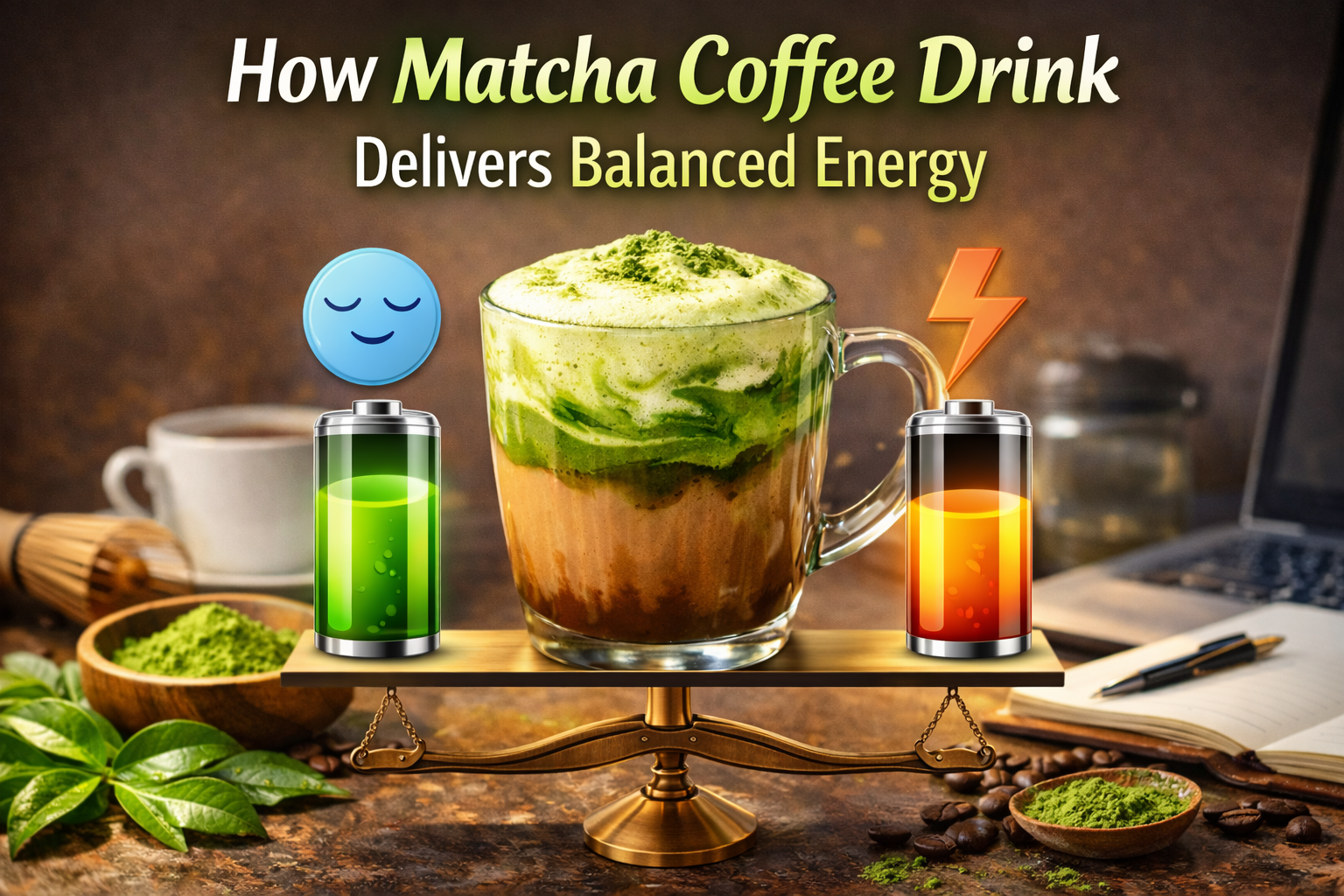 How Matcha Coffee Drink Delivers Balanced Energy