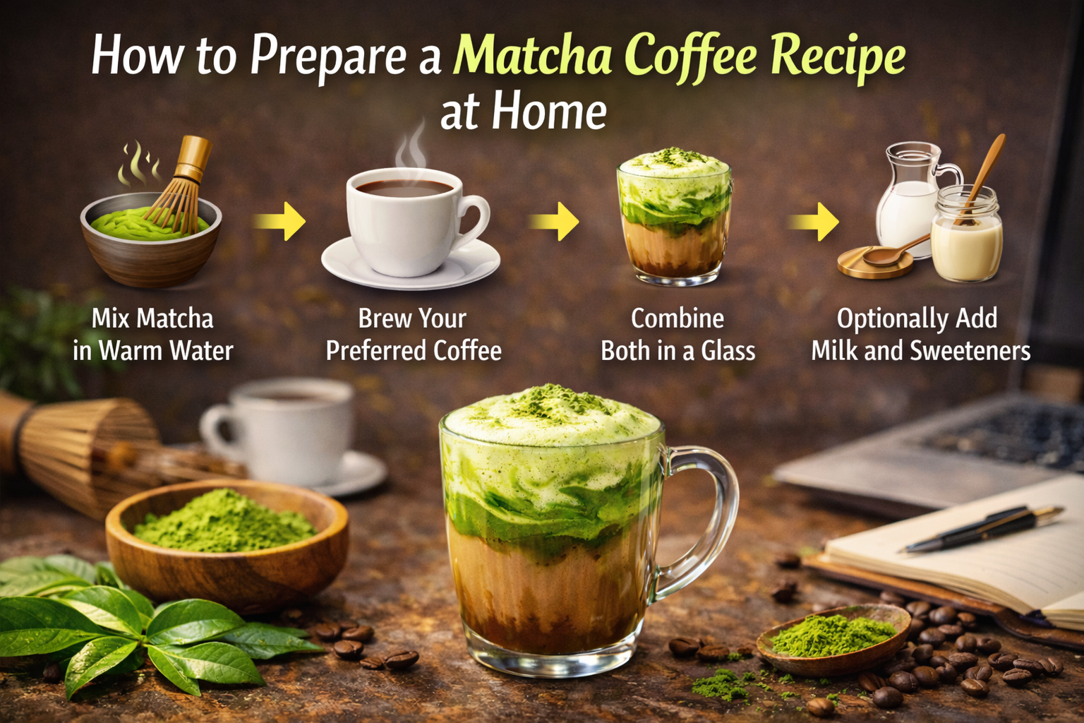 How to Prepare a Matcha Coffee Recipe at Home