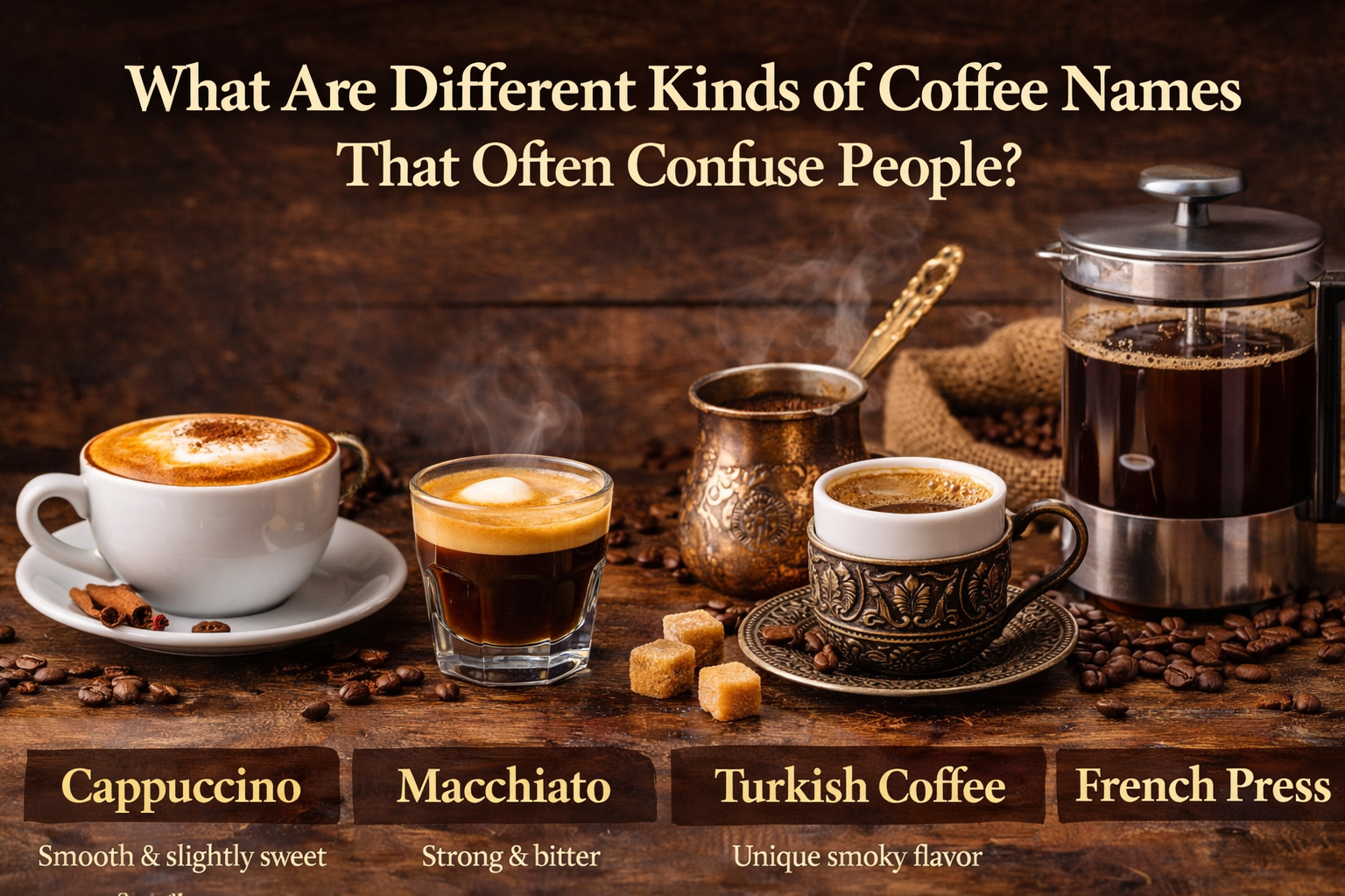 What Are Different Kinds of Coffee Names That Often Confuse People