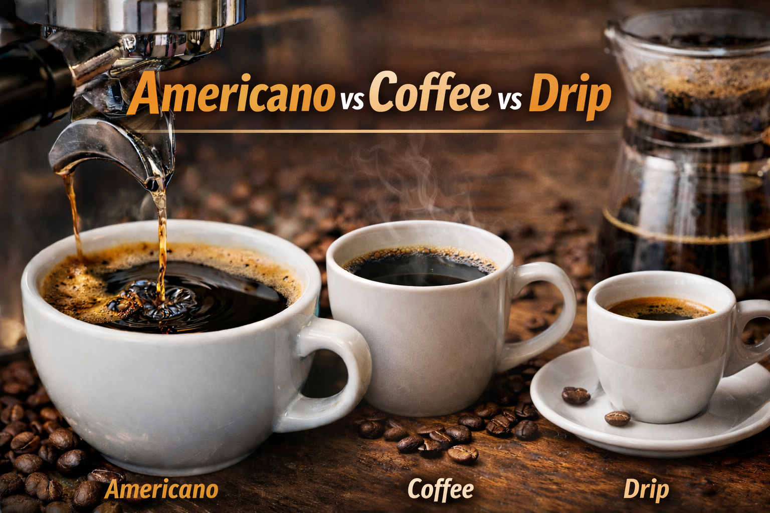 Americano vs Coffee vs Drip