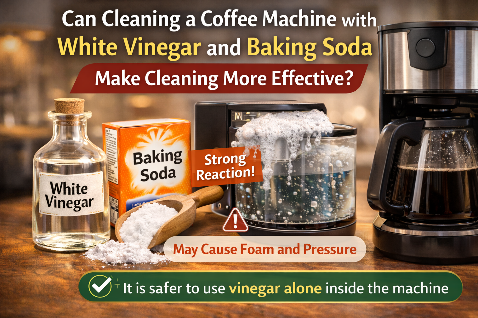 Can Cleaning a Coffee Machine with White Vinegar and Baking Soda Make Cleaning More Effective