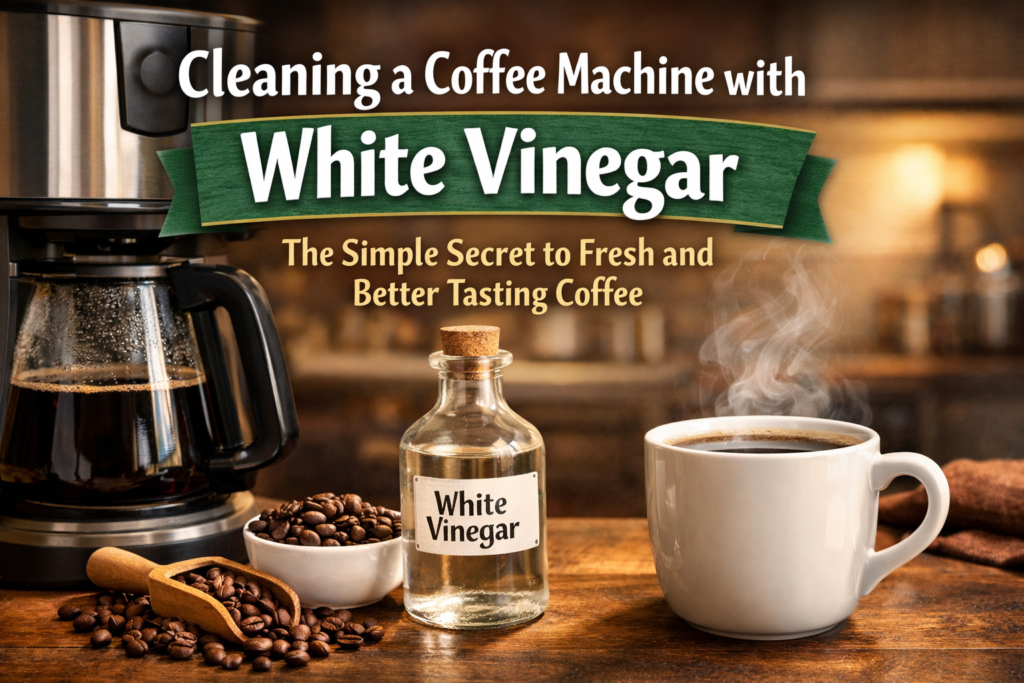 Cleaning a Coffee Machine with White Vinegar