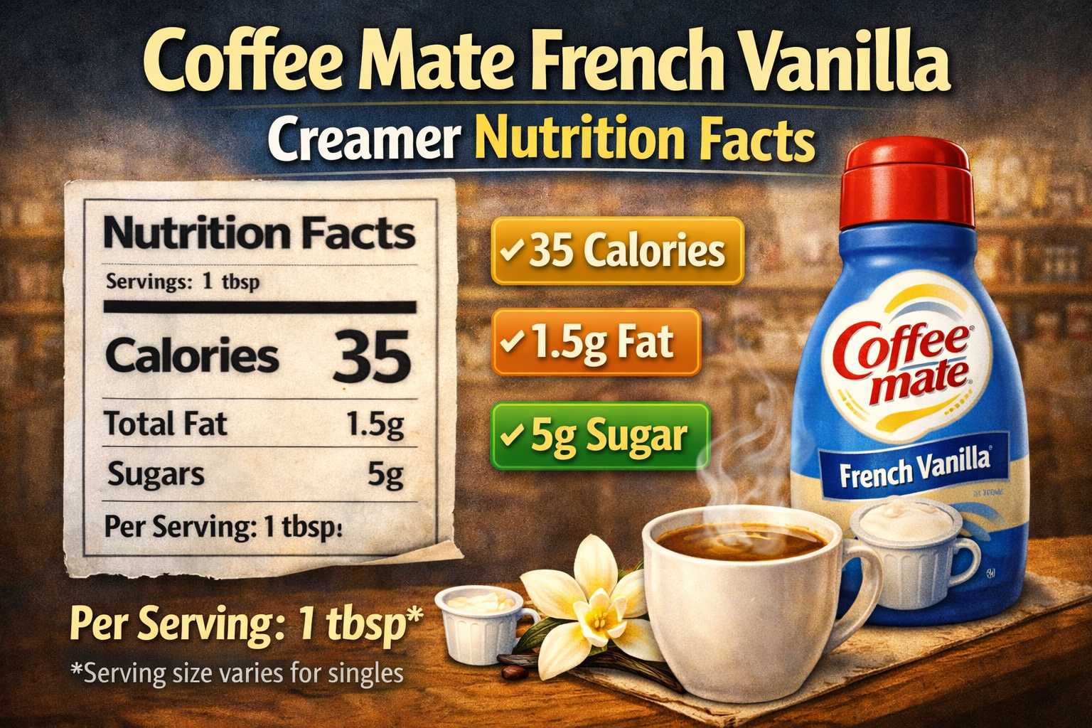Coffee Mate French Vanilla Creamer Nutrition Facts