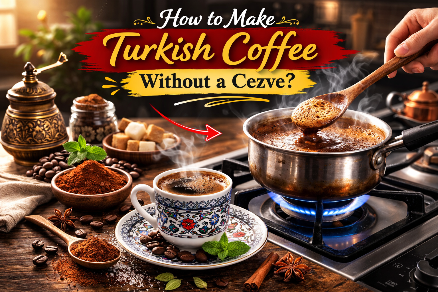 How to Make Turkish Coffee Without a Cezve