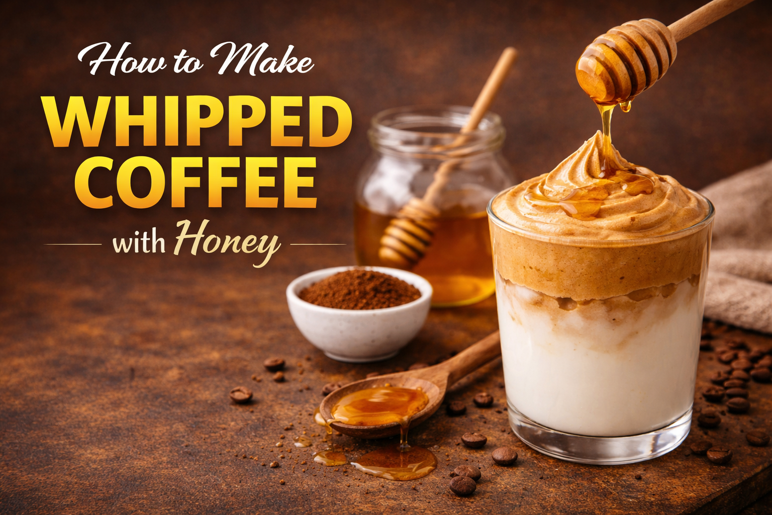 How to Make Whipped Coffee with Honey