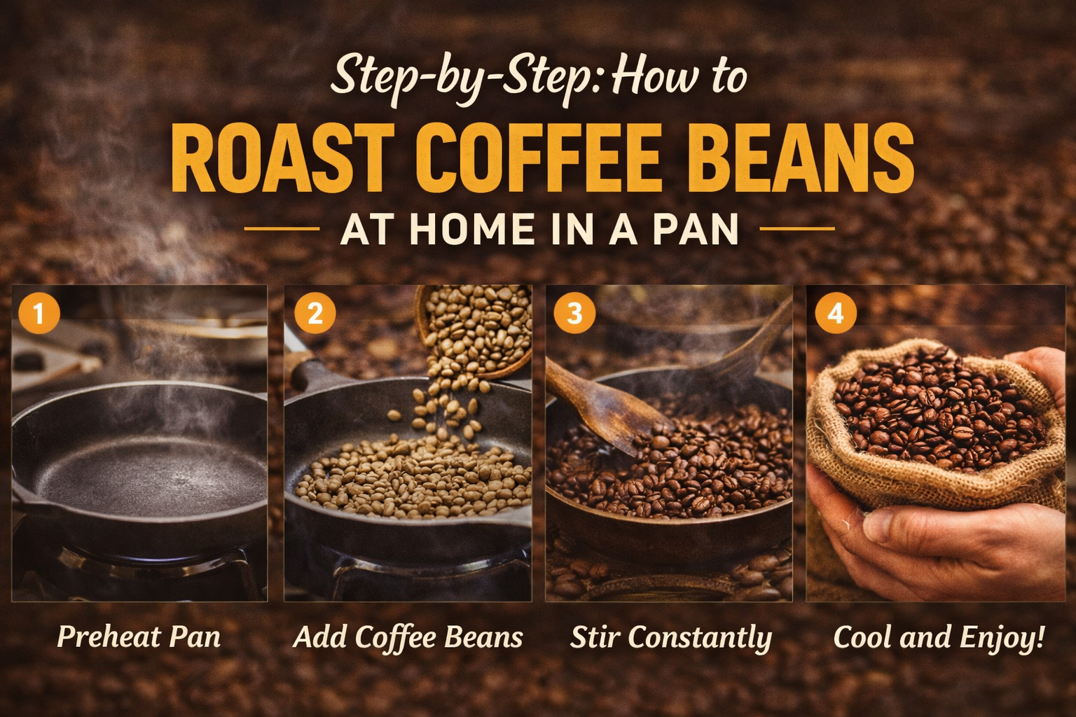 Step-by-Step How to Roast Coffee Beans at Home in a Pan