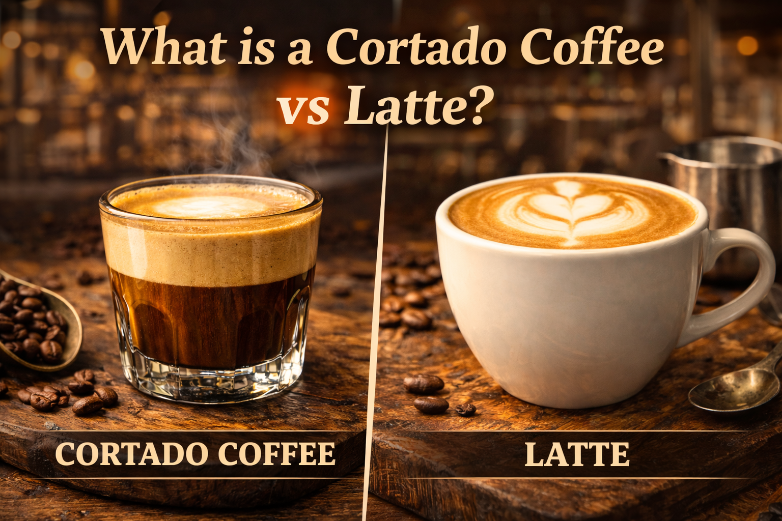 What is a cortado coffee vs latte