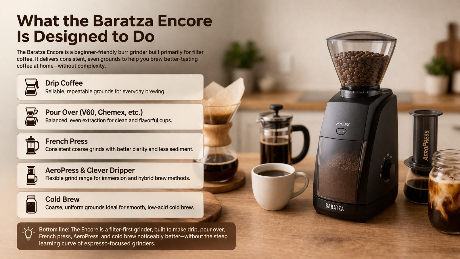 What the Baratza Encore Is Designed to Do