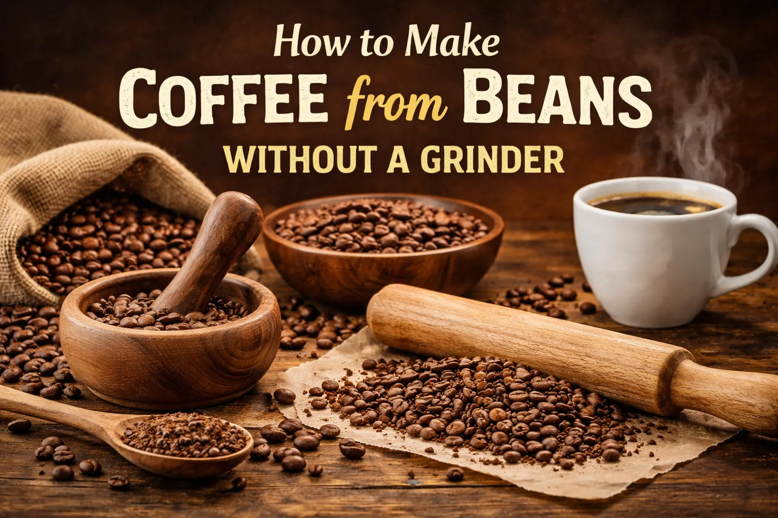 How to Make Coffee from Beans Without a Grinder