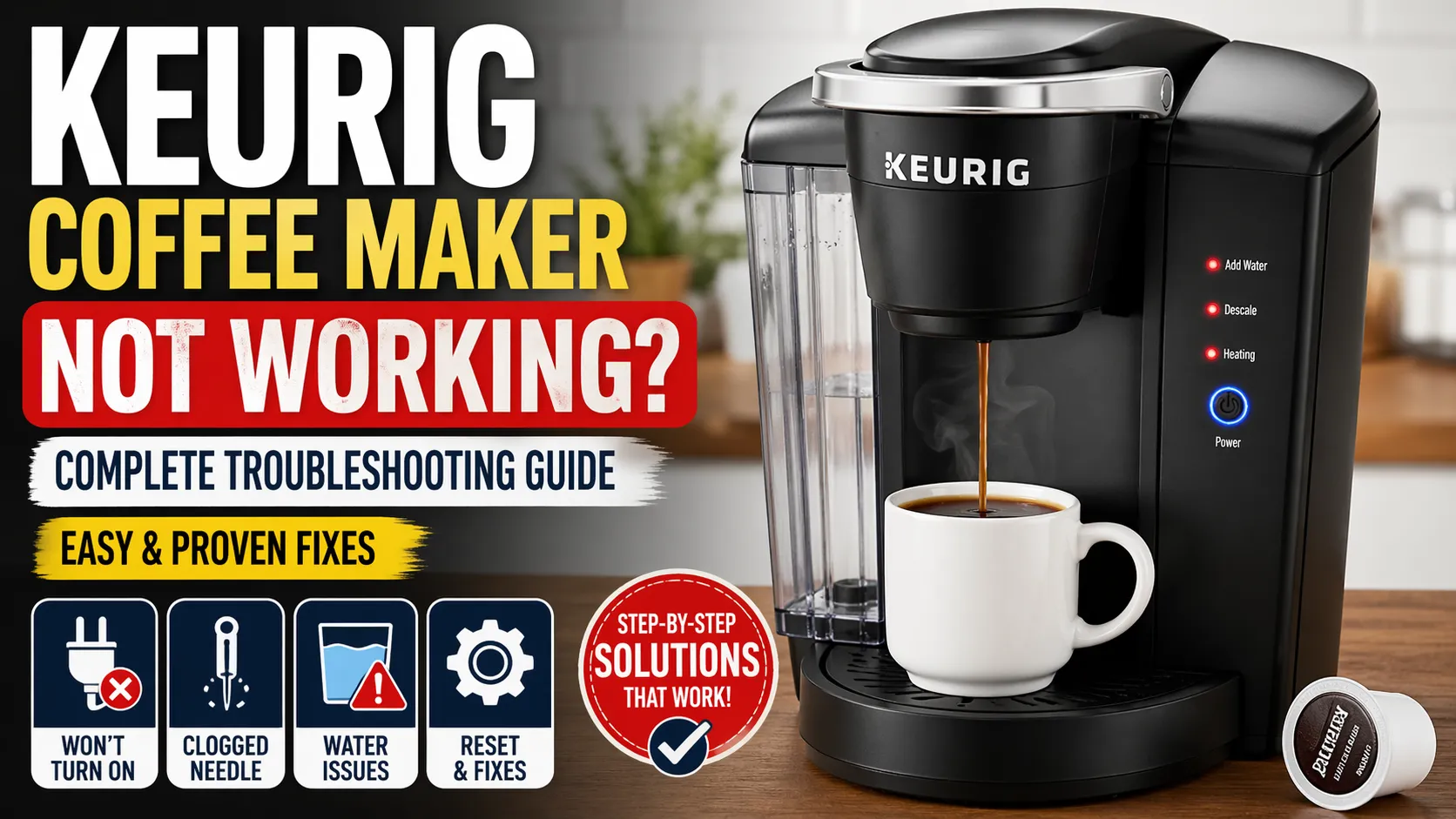 Keurig Coffee Maker Not Working Complete Troubleshooting Guide (Easy & Proven Fixes)
