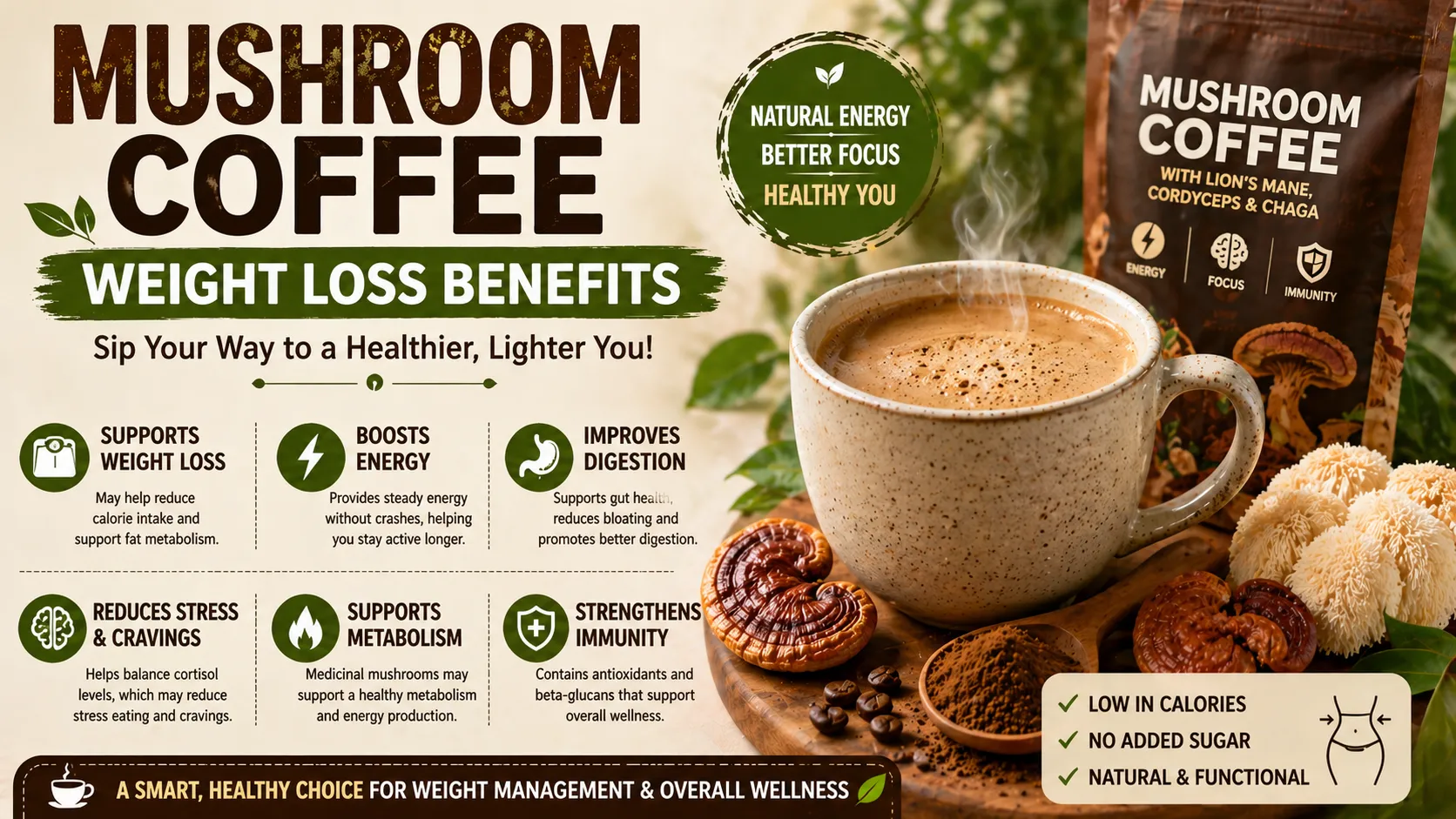 Mushroom Coffee Weight Loss Benefits