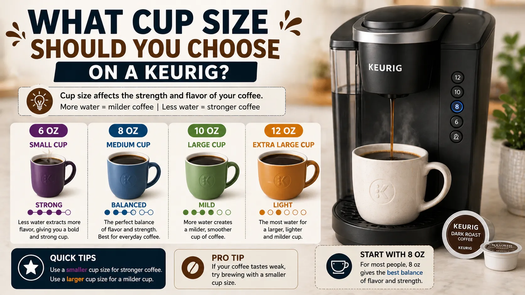 What Cup Size Should You Choose on a Keurig
