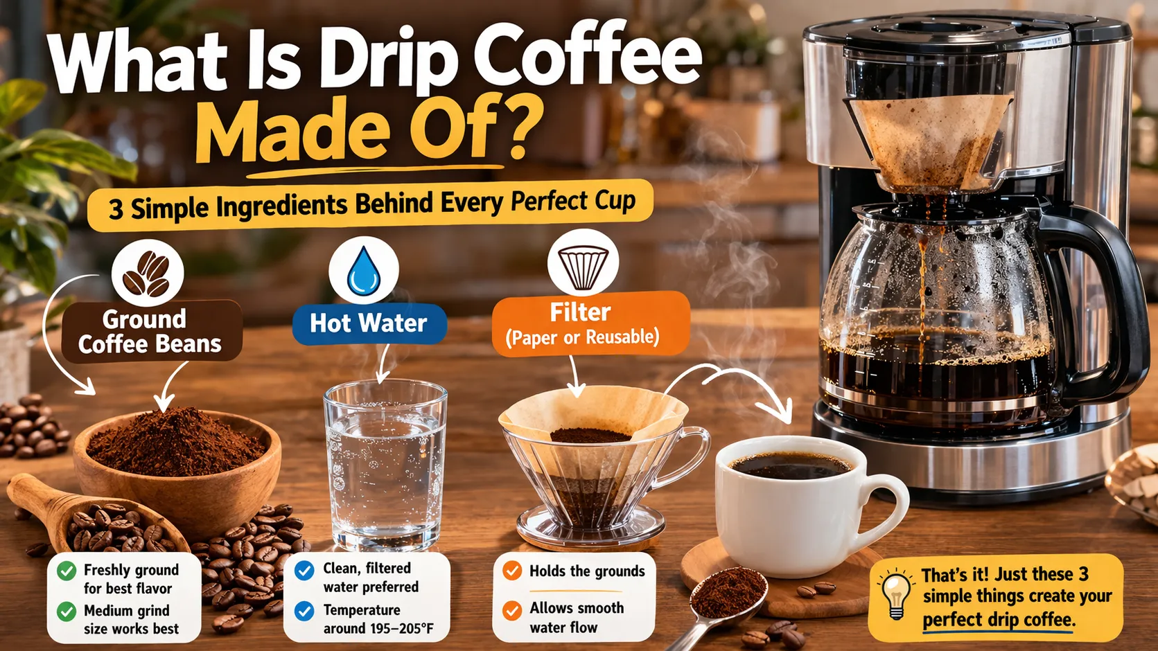 What Is Drip Coffee Made Of