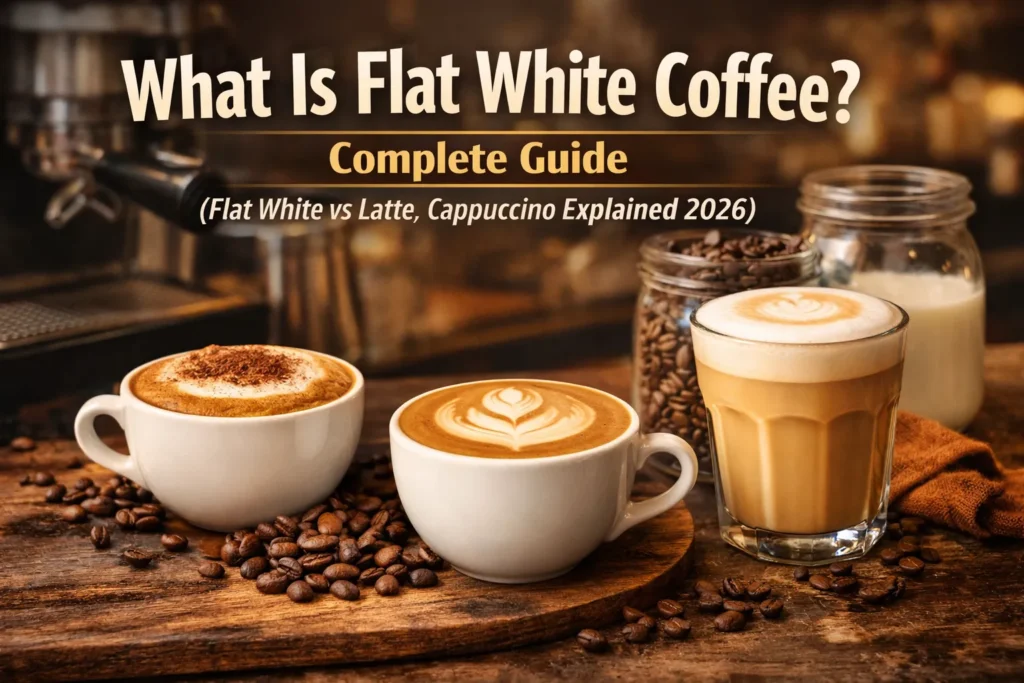 What Is Flat White Coffee? Complete Guide (Flat White vs Latte, Cappuccino Explained 2026)