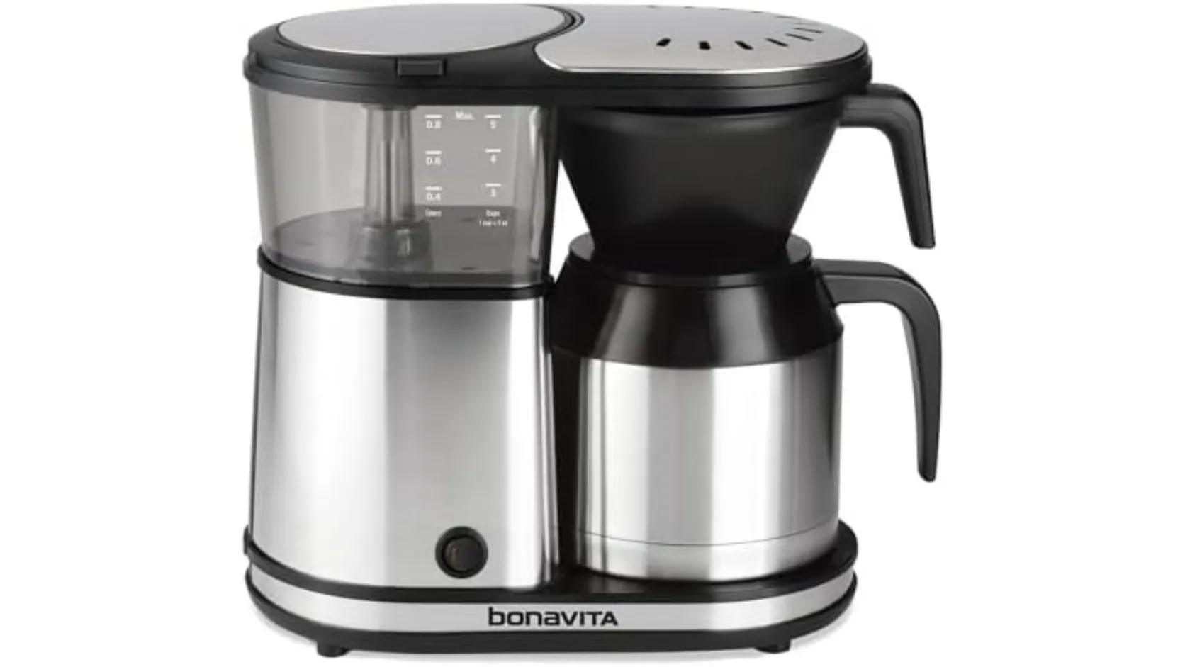 2. Bonavita 5 Cup Drip Coffee Maker Machine, One-Touch Pour Over, Auto Pause Brewing with Stainless Steel Double Wall Thermal Carafe, SCA Certified, Dishwasher Safe, BV1500TS