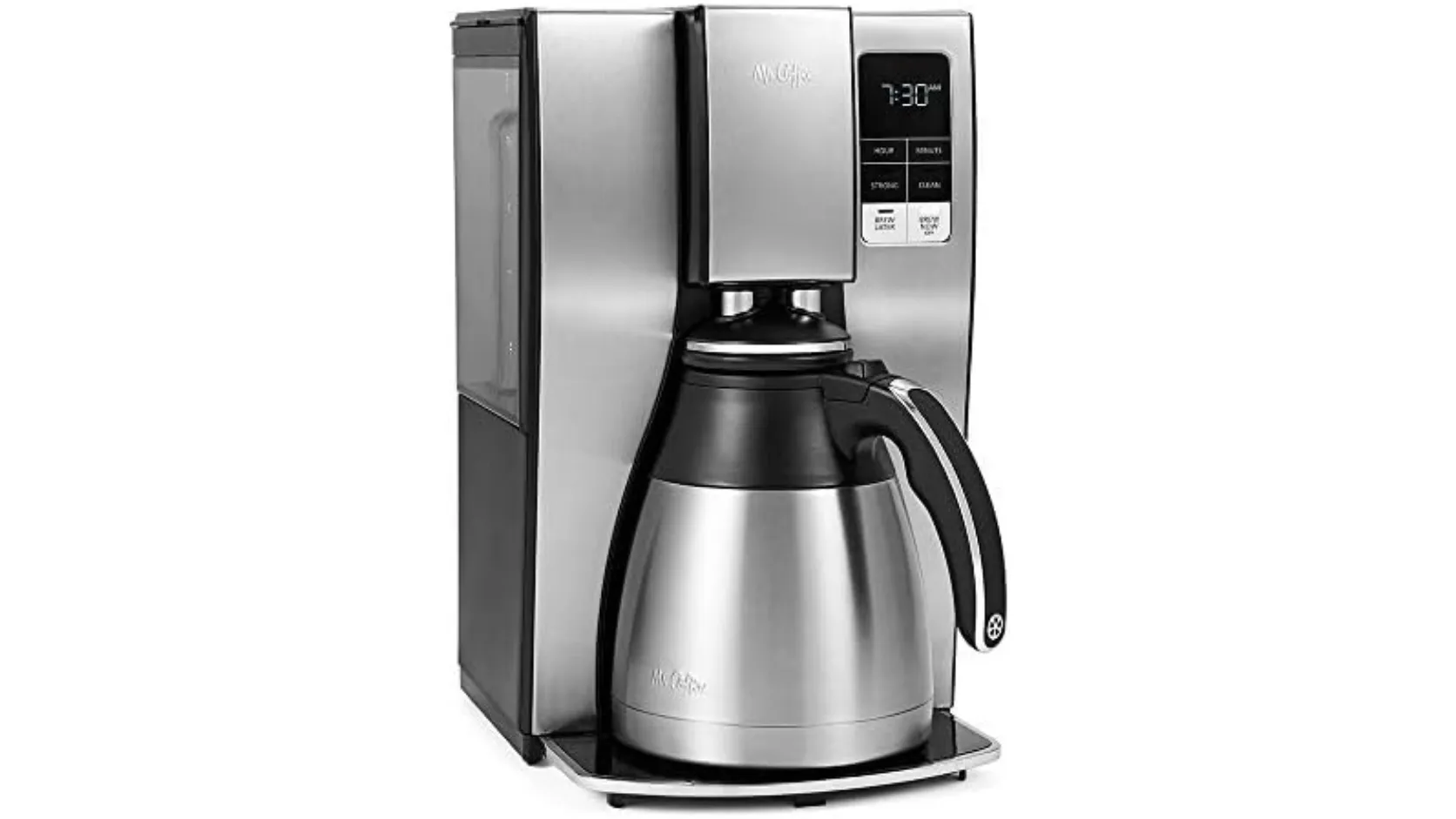 3. Mr. Coffee 10-Cup Programmable Coffee Maker, Insulated Thermal Carafe, Brew Strength Selection, Brew Now or Later, Stainless Steel
