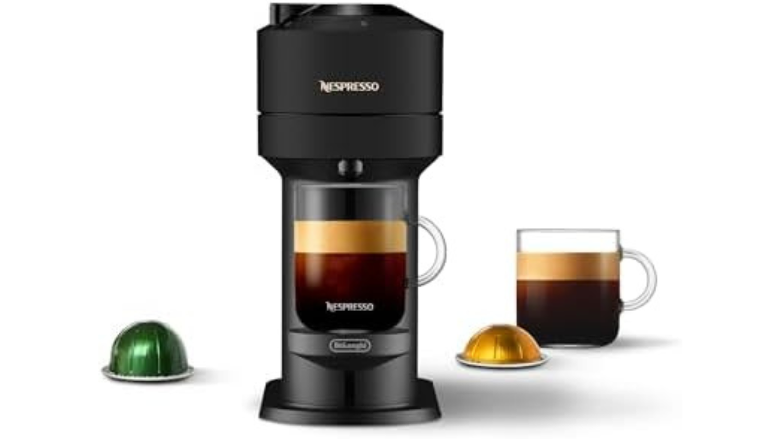 1. Nespresso Vertuo Next Coffee and Espresso Maker by De'Longhi, Matte Black