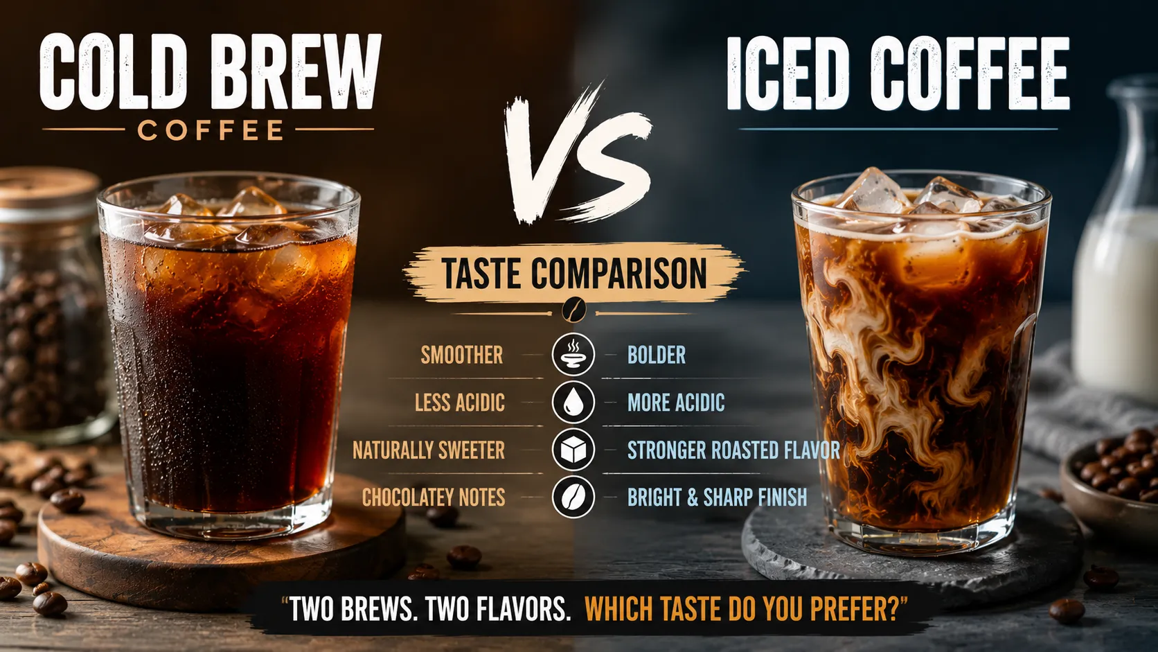 Cold Brew Coffee vs Iced Coffee Taste