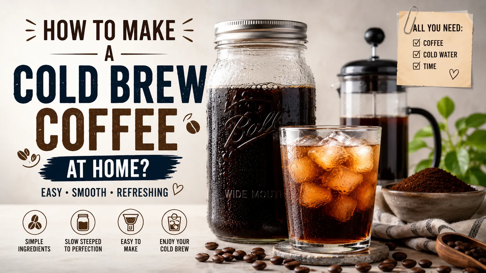How to Make A Cold Brew Coffee at Home