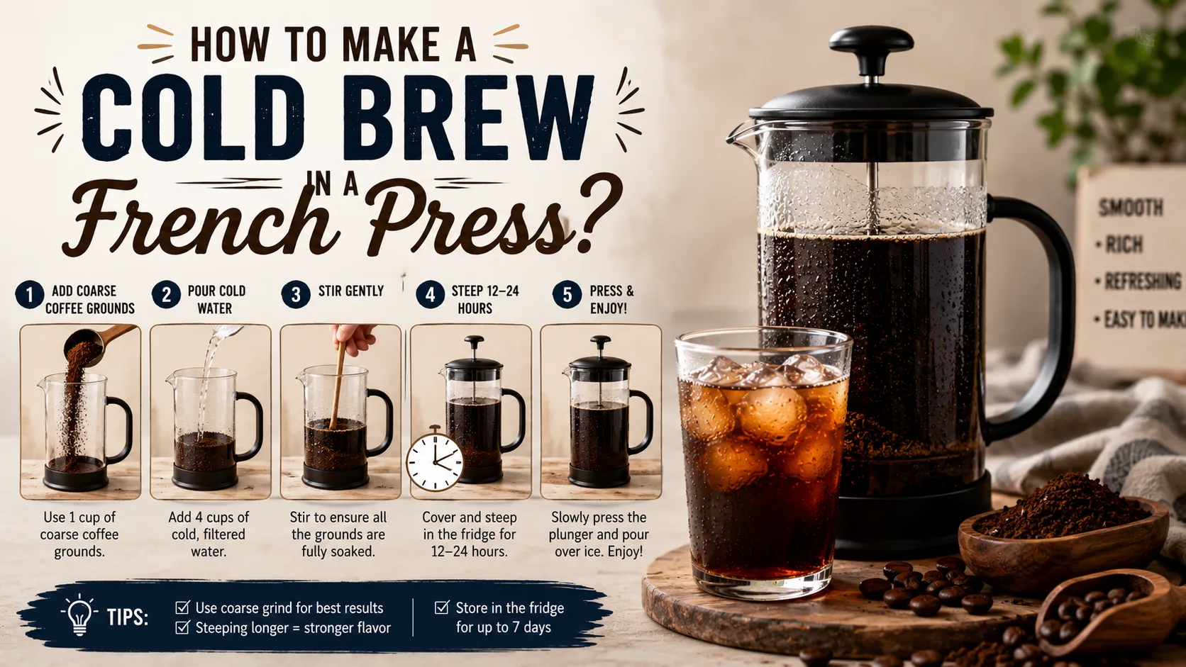 How to Make A Cold Brew in a French Press