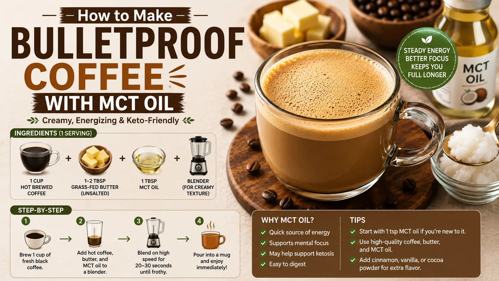 How to Make Bulletproof Coffee With MCT Oil