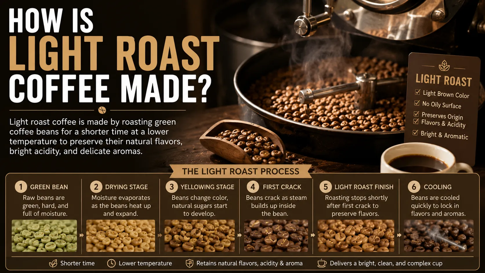 How Is Light Roast Coffee Made