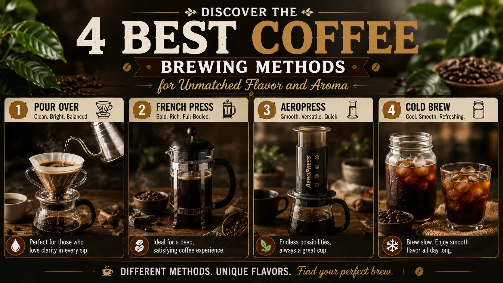 4 best coffee brewing methods