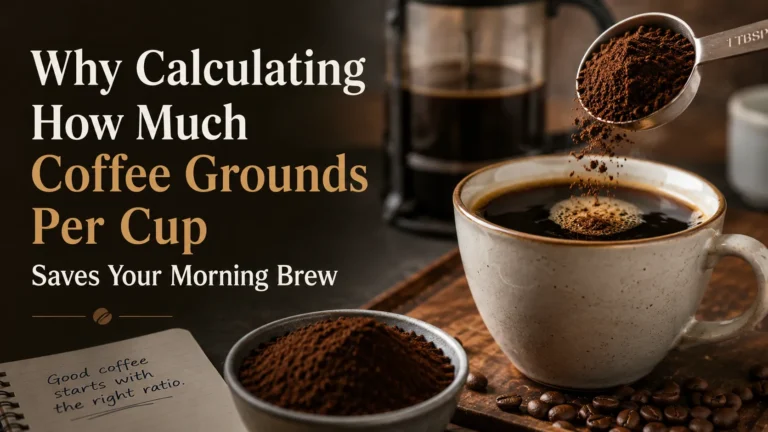 how much coffee grounds per cup