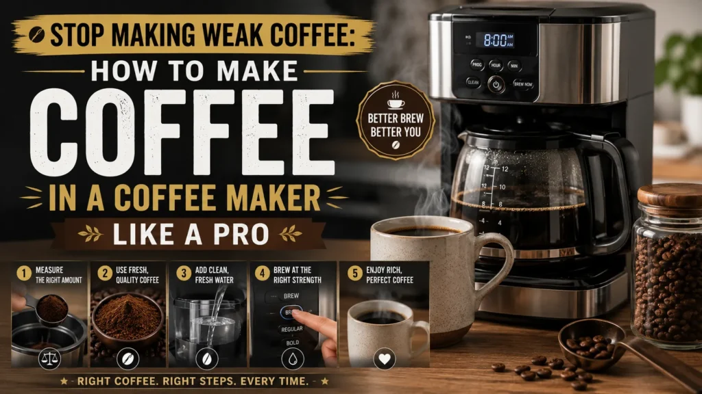 Stop Making Weak Coffee: How to Make Coffee in a Coffee Maker Like a Pro