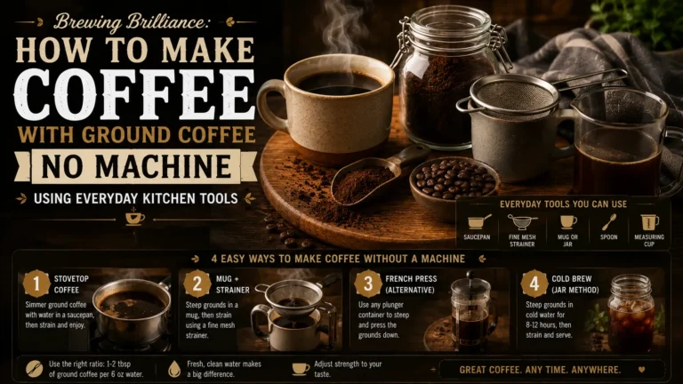How to make coffee with ground coffee no machine