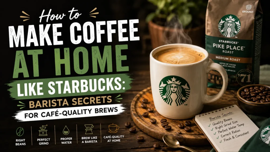 How to Make Coffee at Home Like Starbucks: Barista Secrets for Café‑quality Brews