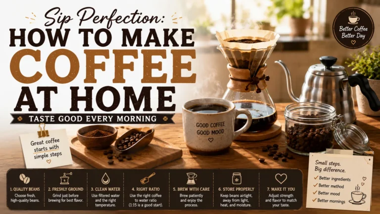 how to make coffee at home taste good