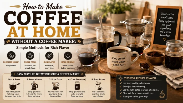 how to make coffee at home without a coffee maker