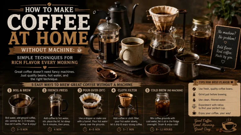 how to make coffee at home without machine
