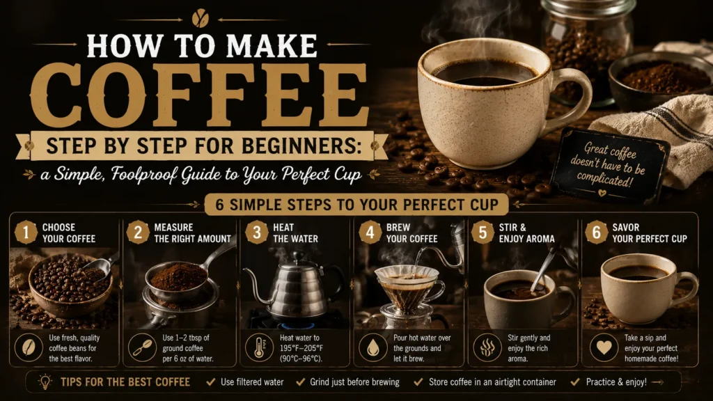 How to Make Coffee Step by Step for Beginners: a Simple, Foolproof Guide to Your Perfect Cup