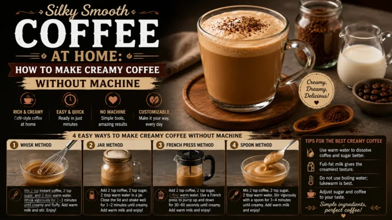 how to make creamy coffee without machine